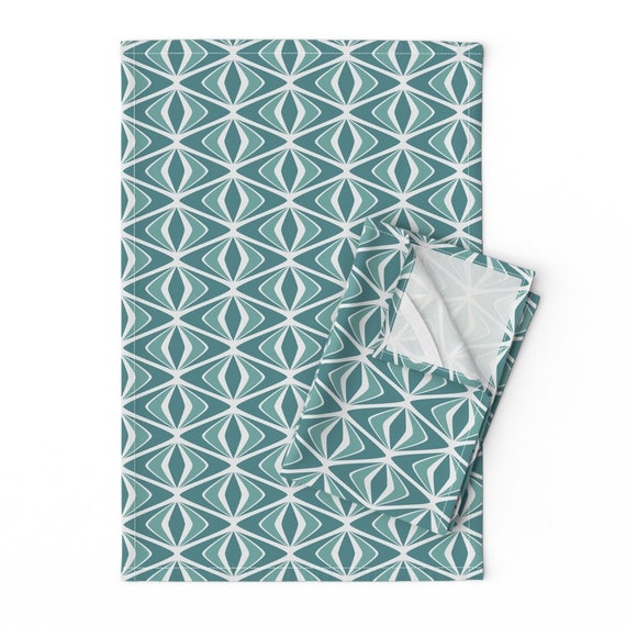 Geometric Tea Towels Set of 2 Geometric Puffin Beaks by Etsy