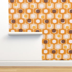 Retro Kitsch Geo Vlies Tapete - Kitschen by the_mirwo_forest - Funky Retro Whimsical Retro Tapete Doppelrolle von Spoonflower