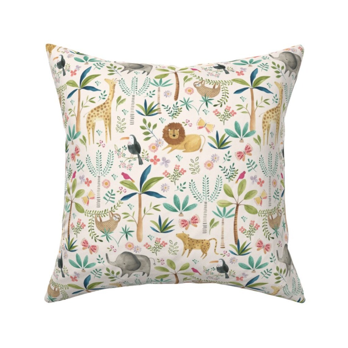 Jungle Safari Throw Pillow Safari Party by sarah_knight Etsy