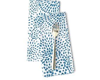 Set di 2 tovaglioli da tavola geometrici - Tovaglioli in tessuto moderni con motivi astratti da spiaggia, nautici e oceanici - a pois a stella di katieosheadesign