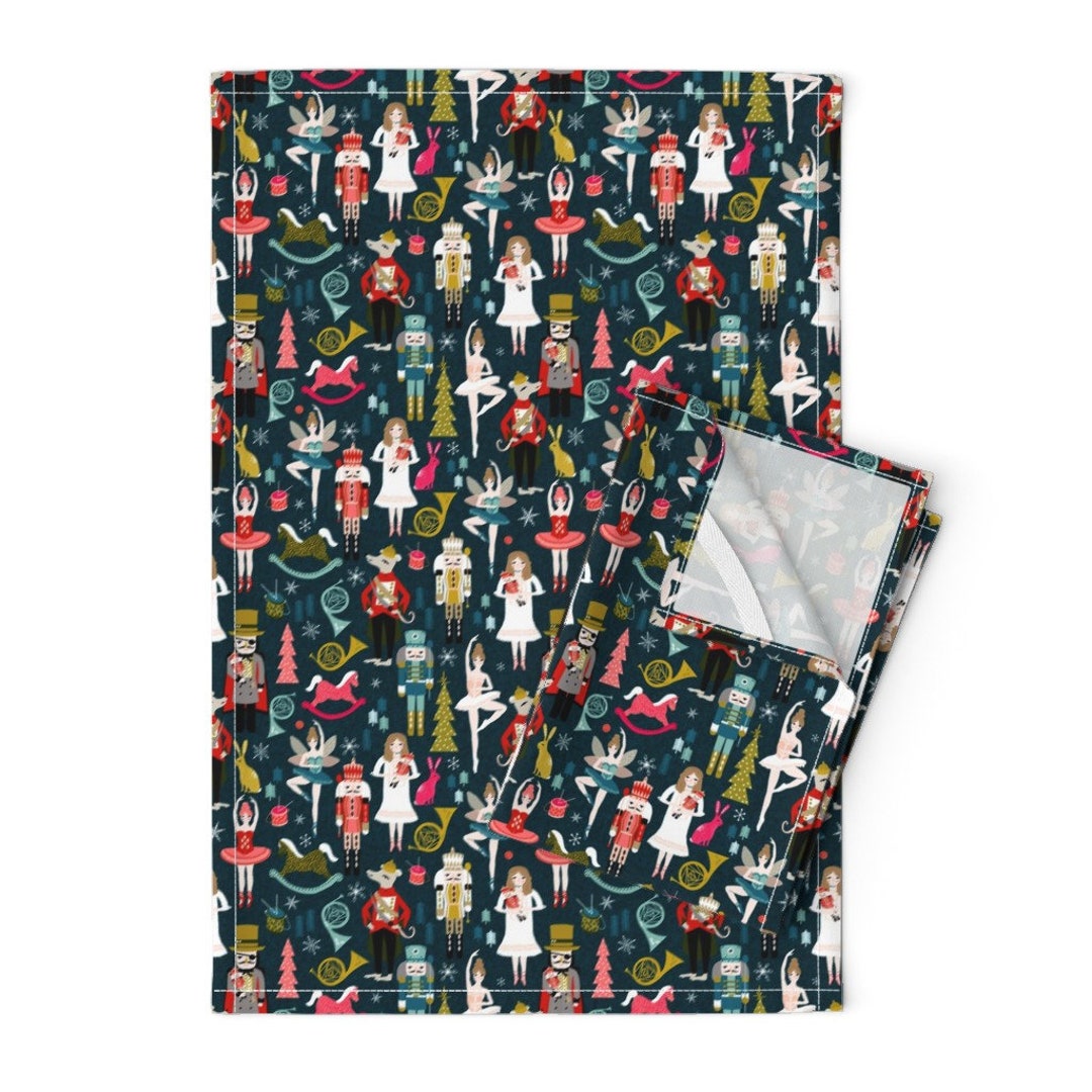 Teal Nutcracker Tea Towels set of 2 Nutcracker Ballet by Etsy