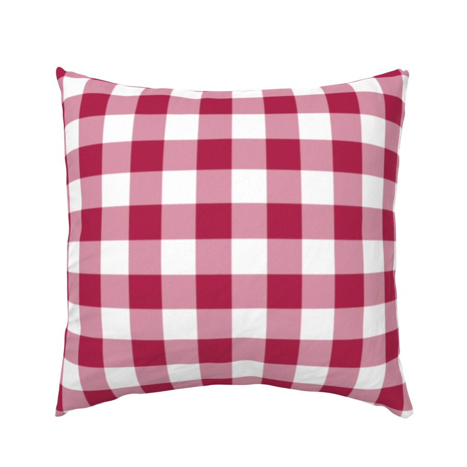 Red Check Pillow Sham Buffalo Check in Burgundy by Etsy