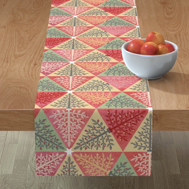 Tree Farm Table Runner Christmas Tree Farm by Kokara Etsy