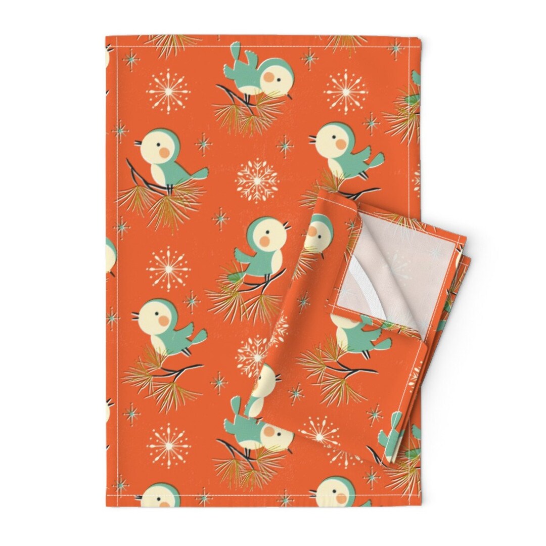 Weihnachten Küchentücher 2er Set - Rote Baum & Sternen Motive Für Festliche Stimmung