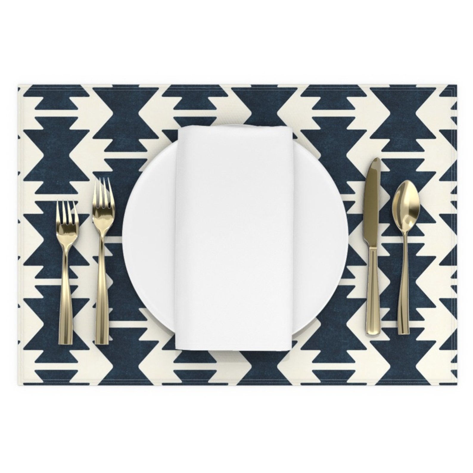 Southwestern Boho Placemats set of 2 Bohemian Dark Blue by Etsy