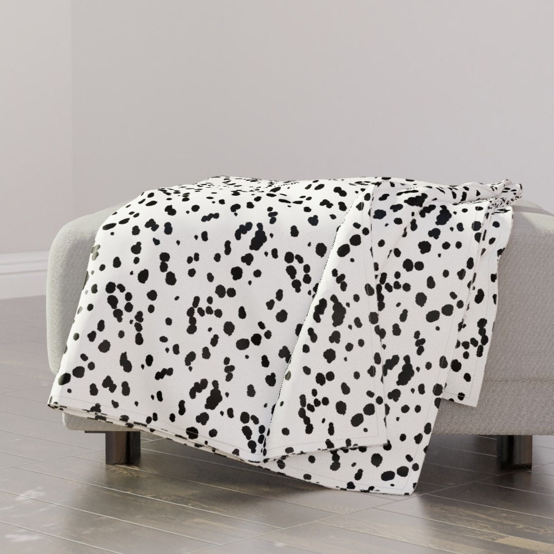 Animal Print Throw Blanket Dalmatian Spots by Eclectic_house Etsy