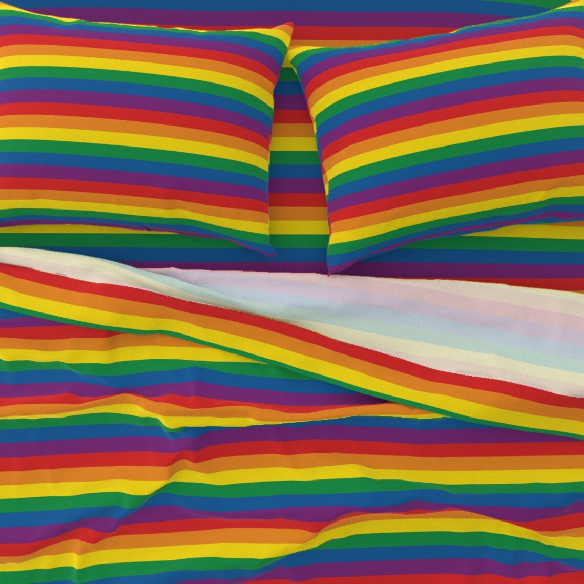 Rainbow Sheets Pride Stripes by Furbuddy Lgbtqia Pride Gay Etsy