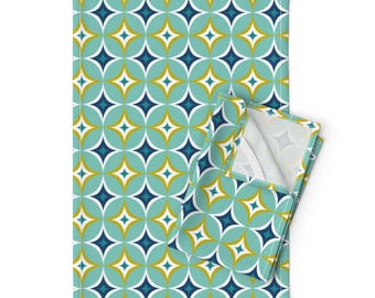 Mid Century Moderne Geschirrtücher – Set Mit 2 Grünen Handtüchern (40x60 Cm), Weich & Saugstark Für Küche, Bad & Bar
