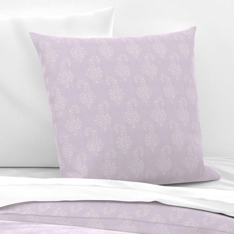 Purple Pillow Sham Woven Painted Paisley Lilac by Etsy