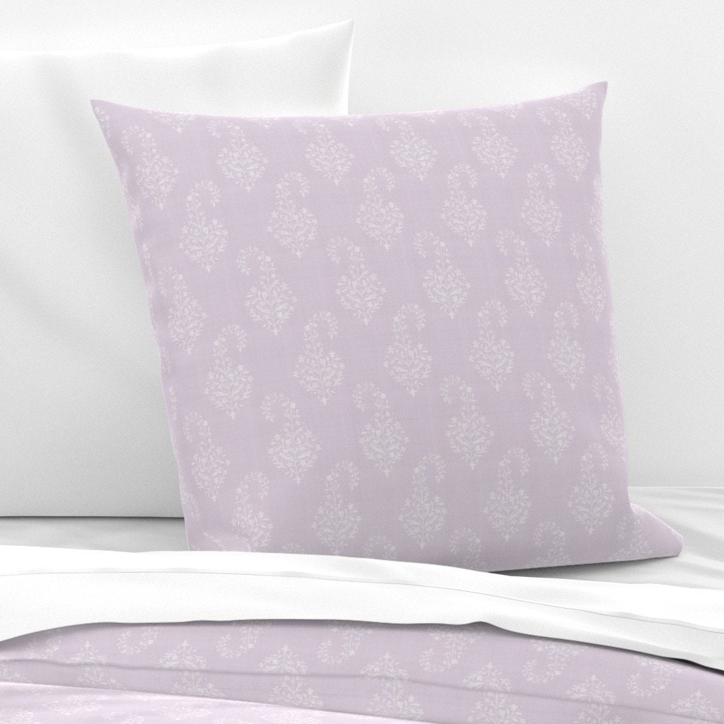 Purple Pillow Sham Woven Painted Paisley Lilac by Etsy