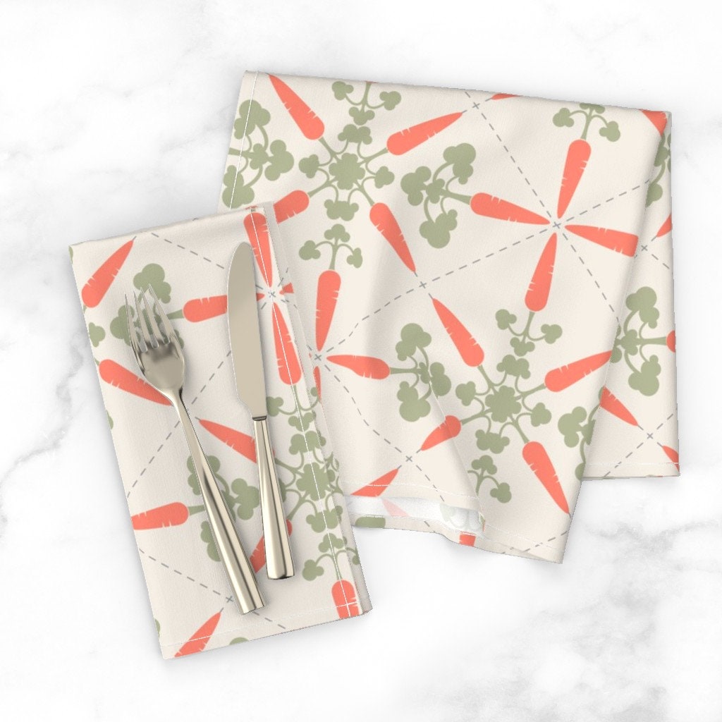 Discover Carrots - Rabbit Relatives - Bunny Argyle Diamond Fresh Napkins