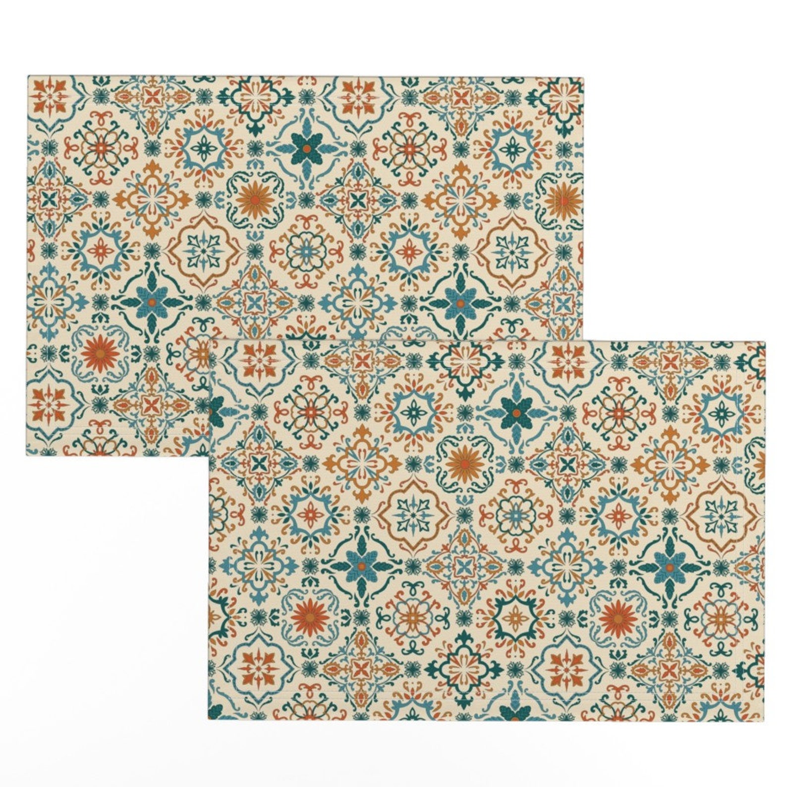 Spanish Tiled Placemats set of 2 Spanish Tiles by Etsy