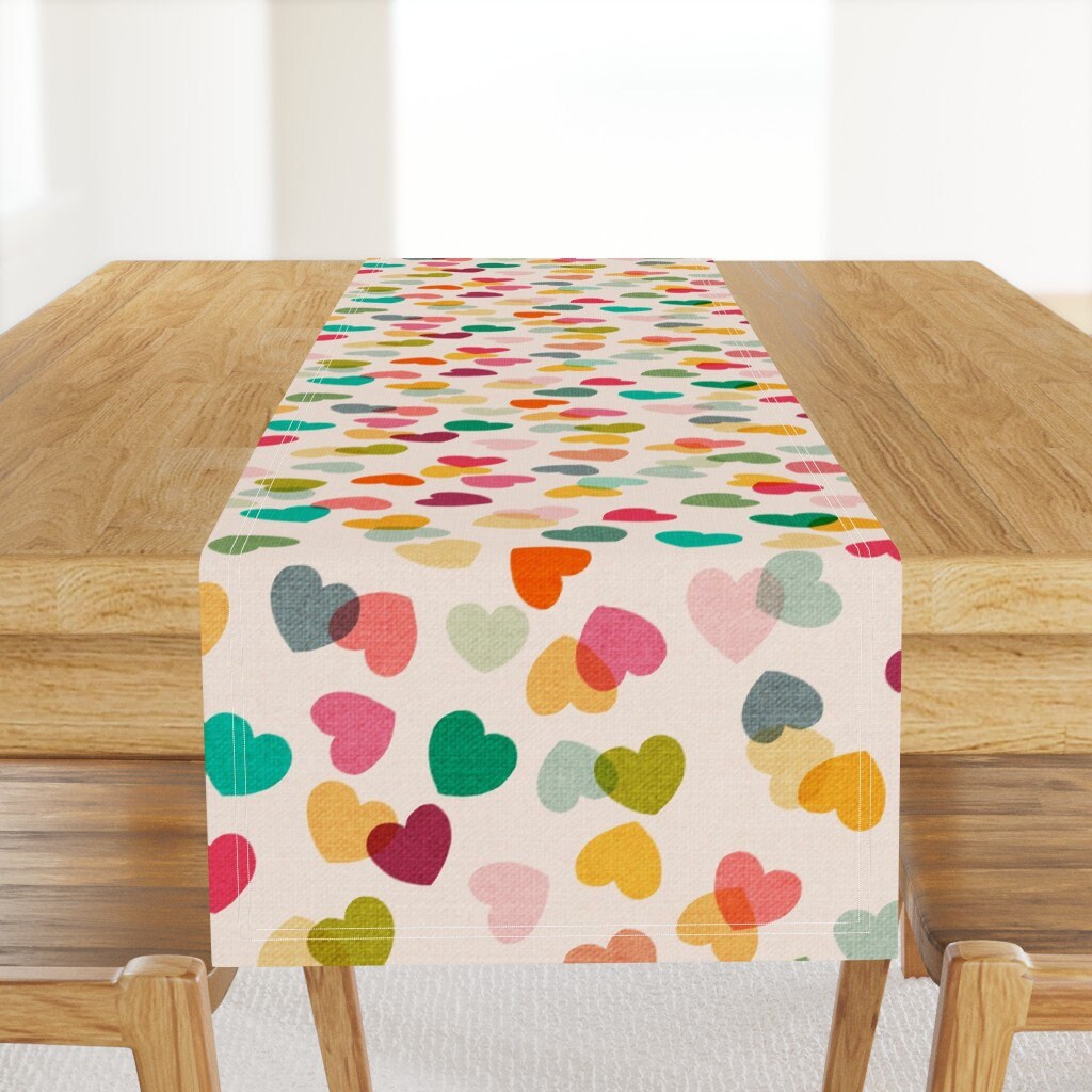 WOXINDA valentines day decor Valentine's Day Home Party Decor Table Runner  Vintage Kitchen Table Decor Table Runner 