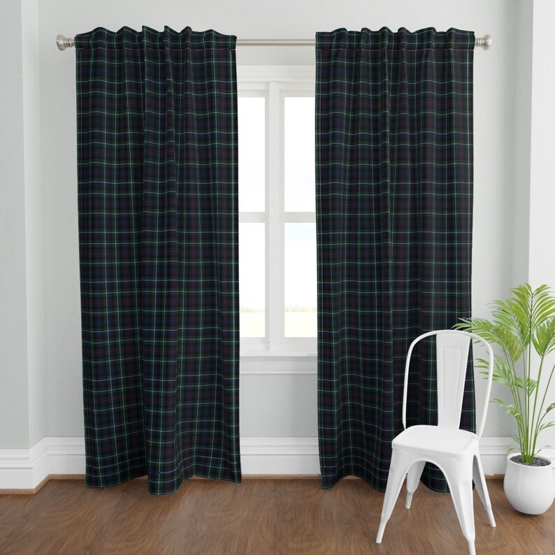 Tartan Curtain Panel Mackenzie Tartan Plaid by Etsy
