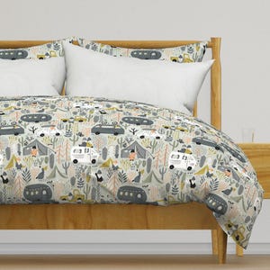 Gnomes Bedding - Gnome Nomads by amy_maccready - Camper Van Desert Camping Folklore Cotton Sateen Duvet Cover OR Pillow Shams by Spoonflower image 1