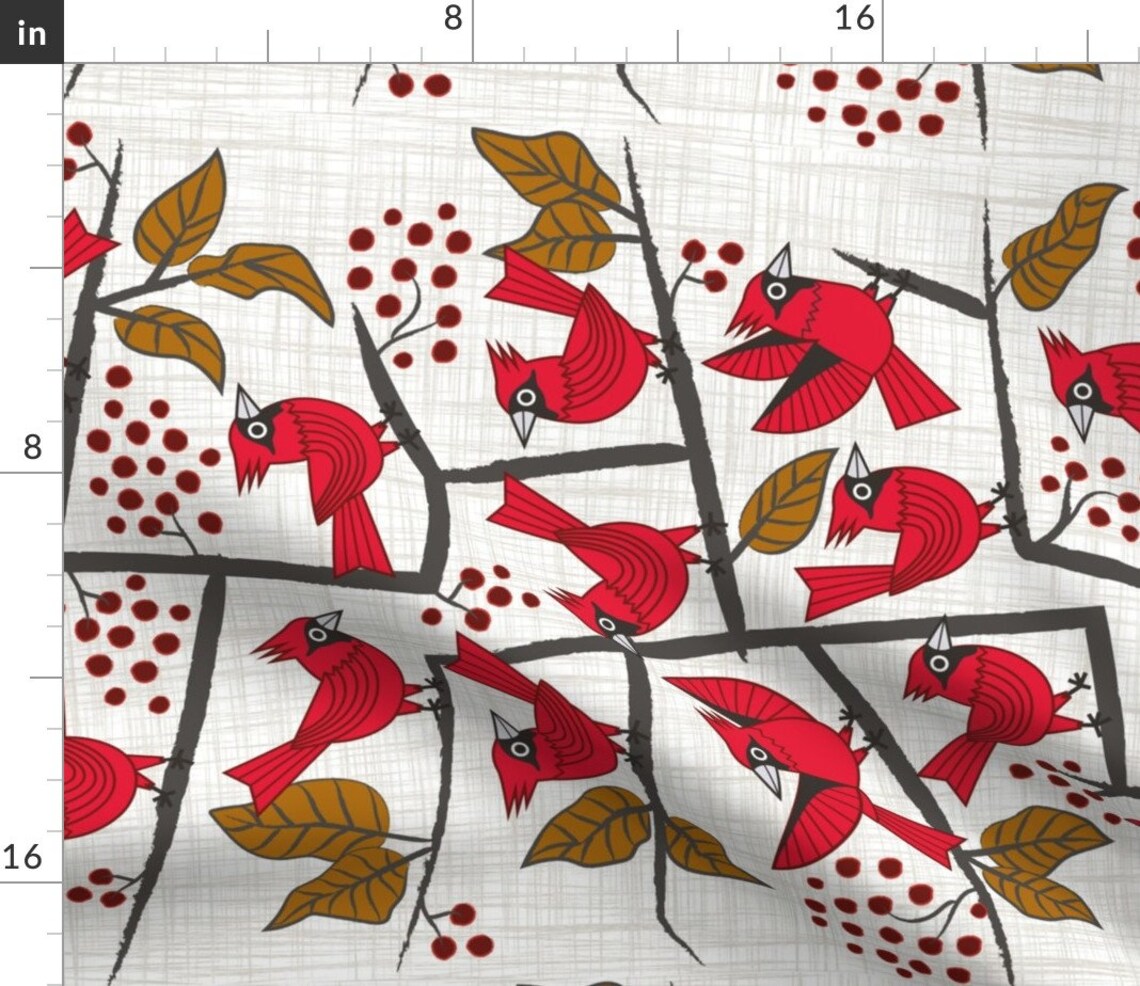 cardinal tea towel