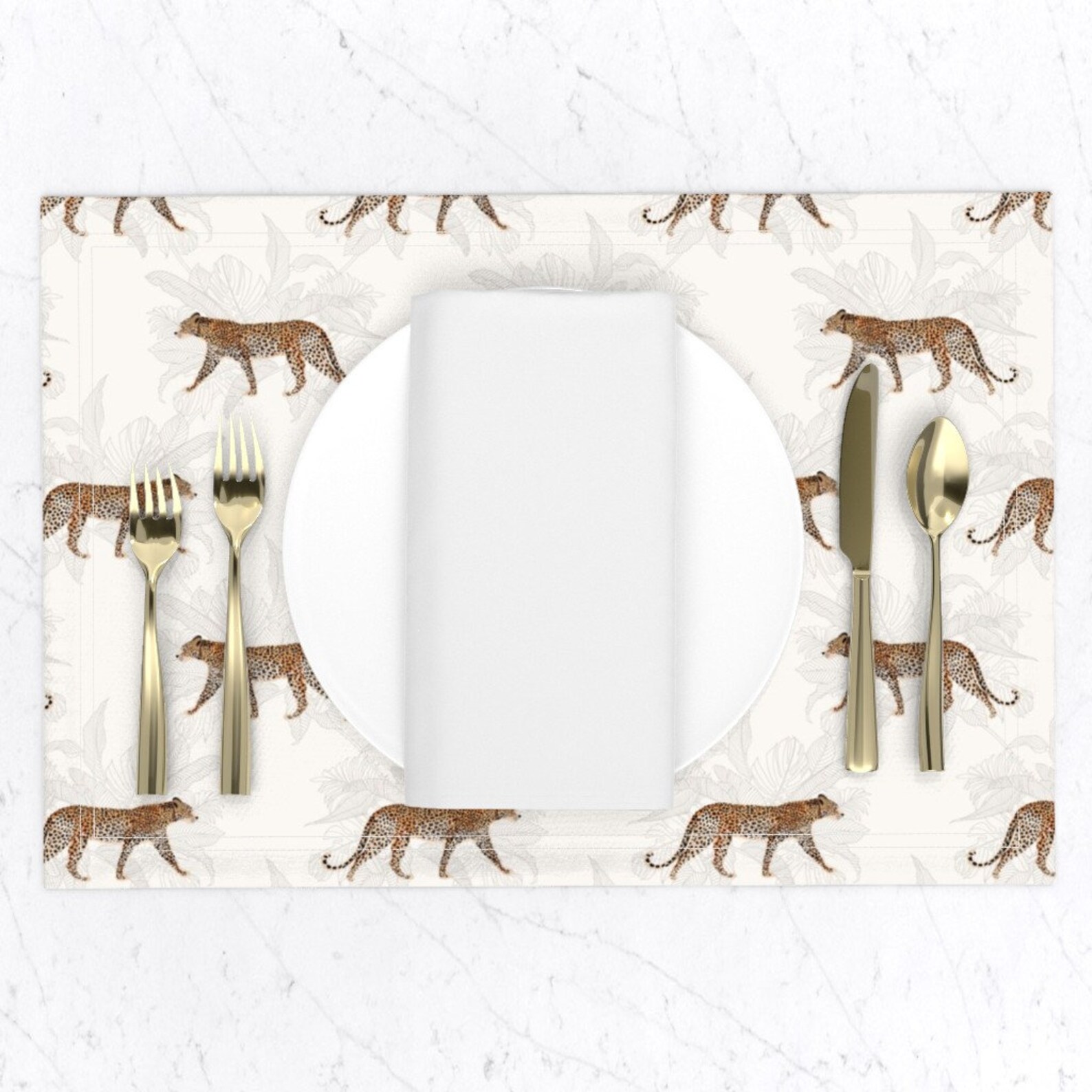 Cheetah Safari Placemats set of 2 Cheetah Park by Etsy