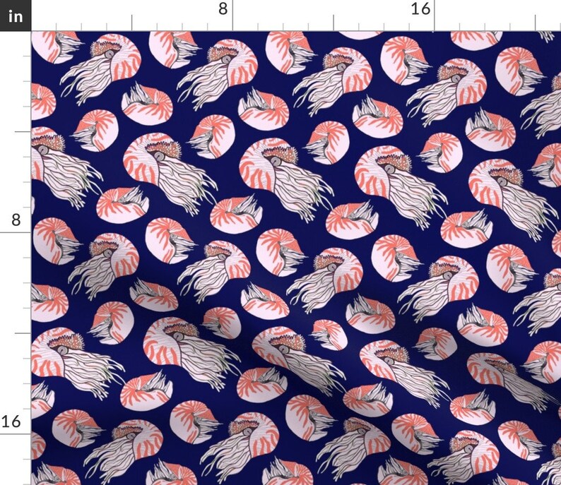 Nautilus Shells Throw Pillow Nautical Nautilus by magentarosedesigns Purple Nautical 18x18 Square Throw Pillow by Spoonflower