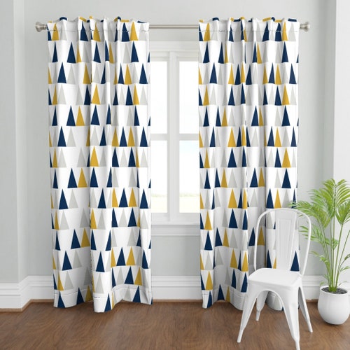 Arrows Curtain Panel Tall Triangles by Red_raspberry_design Etsy