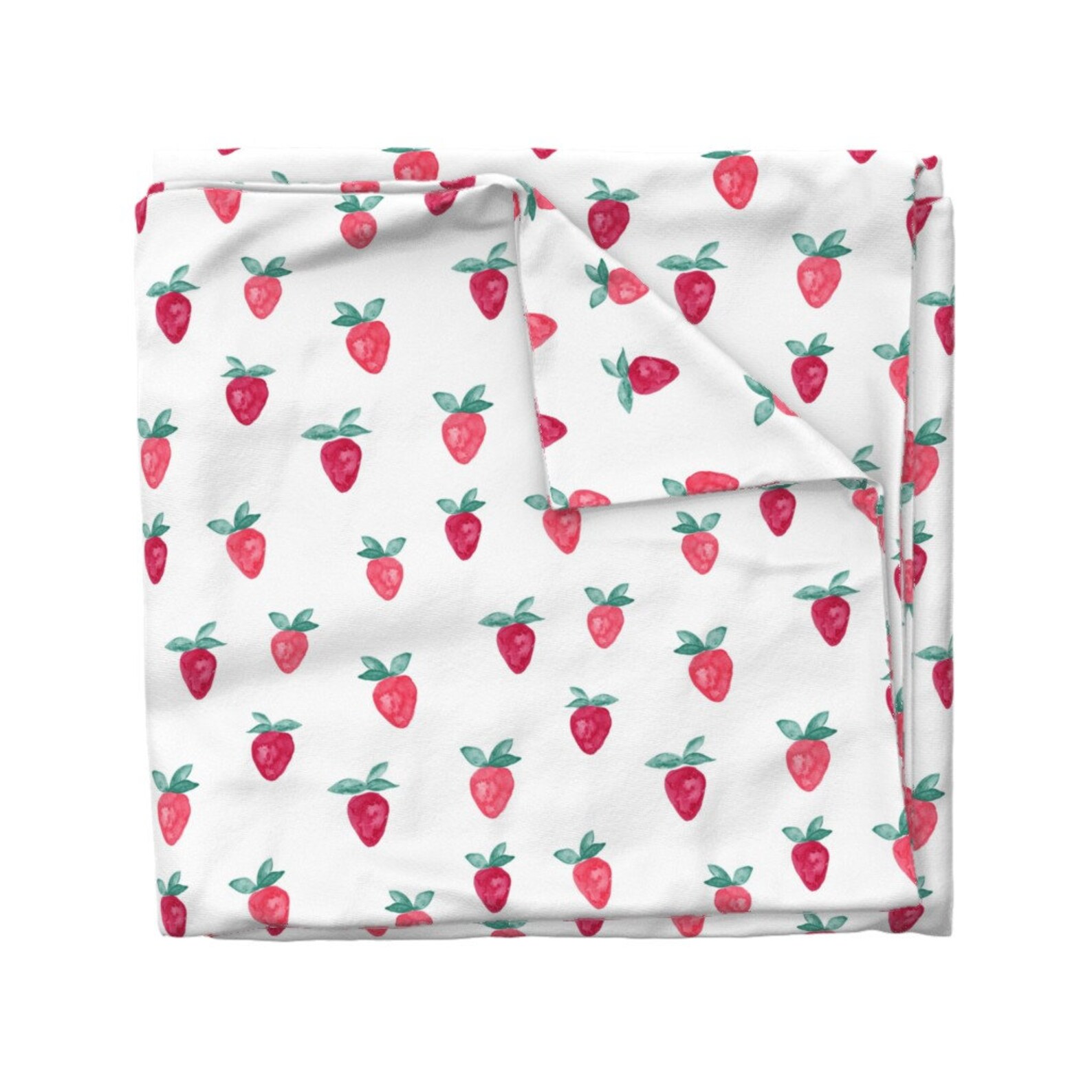 Strawberry Duvet Cover Watercolor Strawberries by Etsy