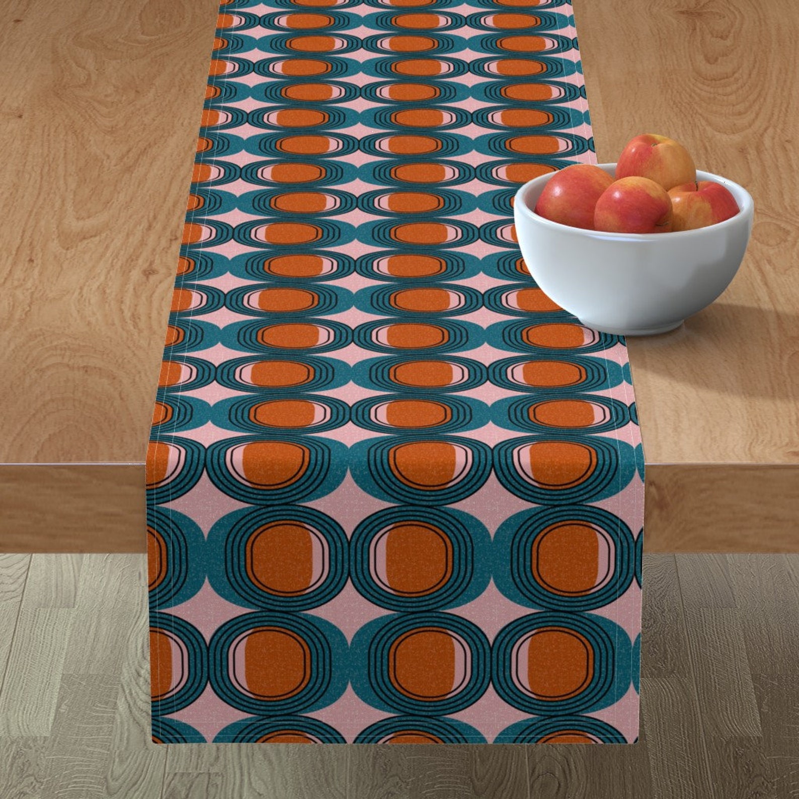 Mid Century Modern Table Runner Mid Century Elliptic by Etsy