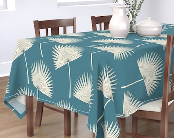 INTERESTPRINT Abstract Palm Tree Leaf Tablecloth for Farmhouse Tabletop Decoration 60 x 84 Inch