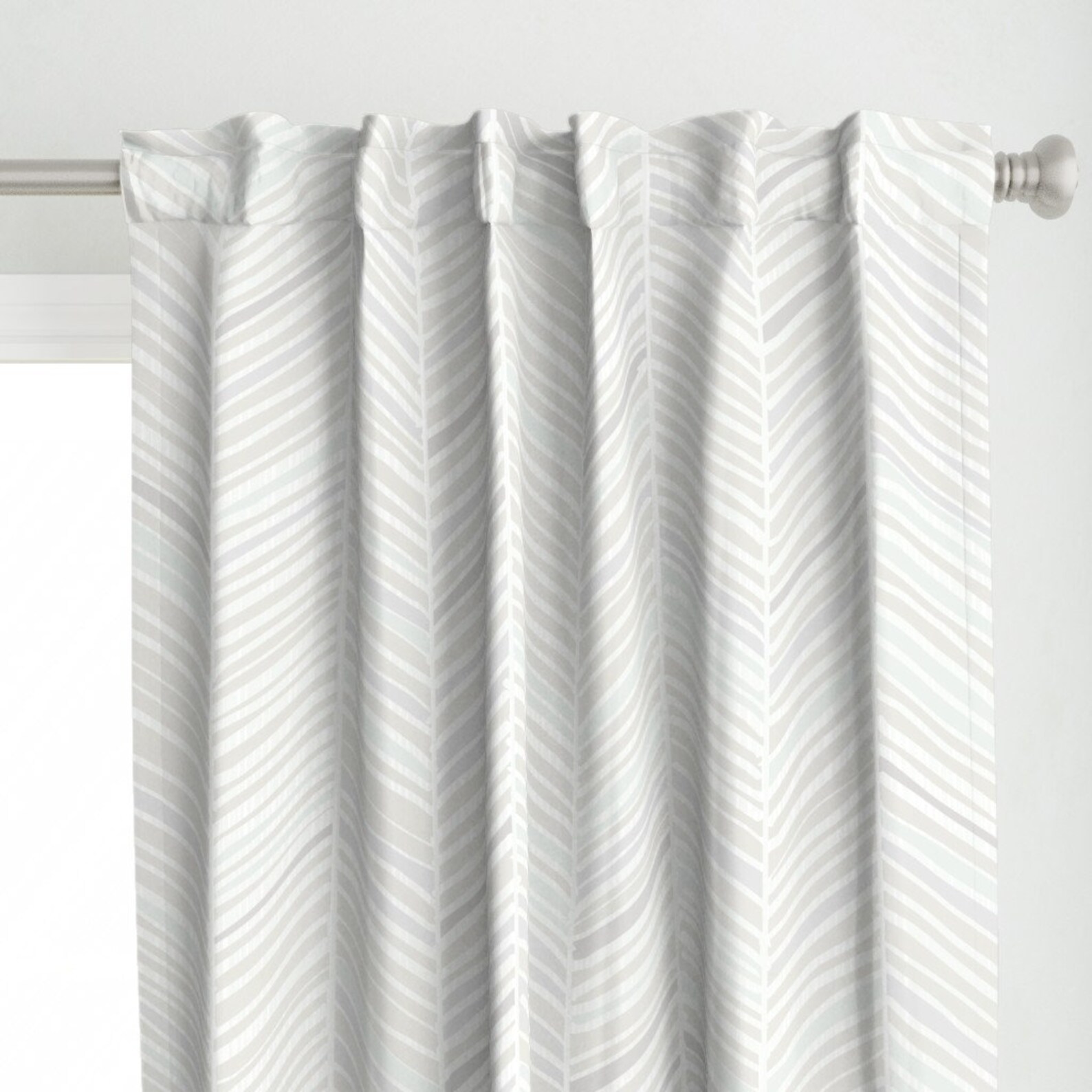 Herringbone Curtain Panel Herringbone Hues of Grey by Etsy