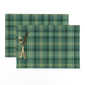 Christmas Placemats (Set of 2) - Ross Hunting Tartan by weavingmajor - Tartan Plaid Scottish Highlands Cloth Placemats by Spoonflower