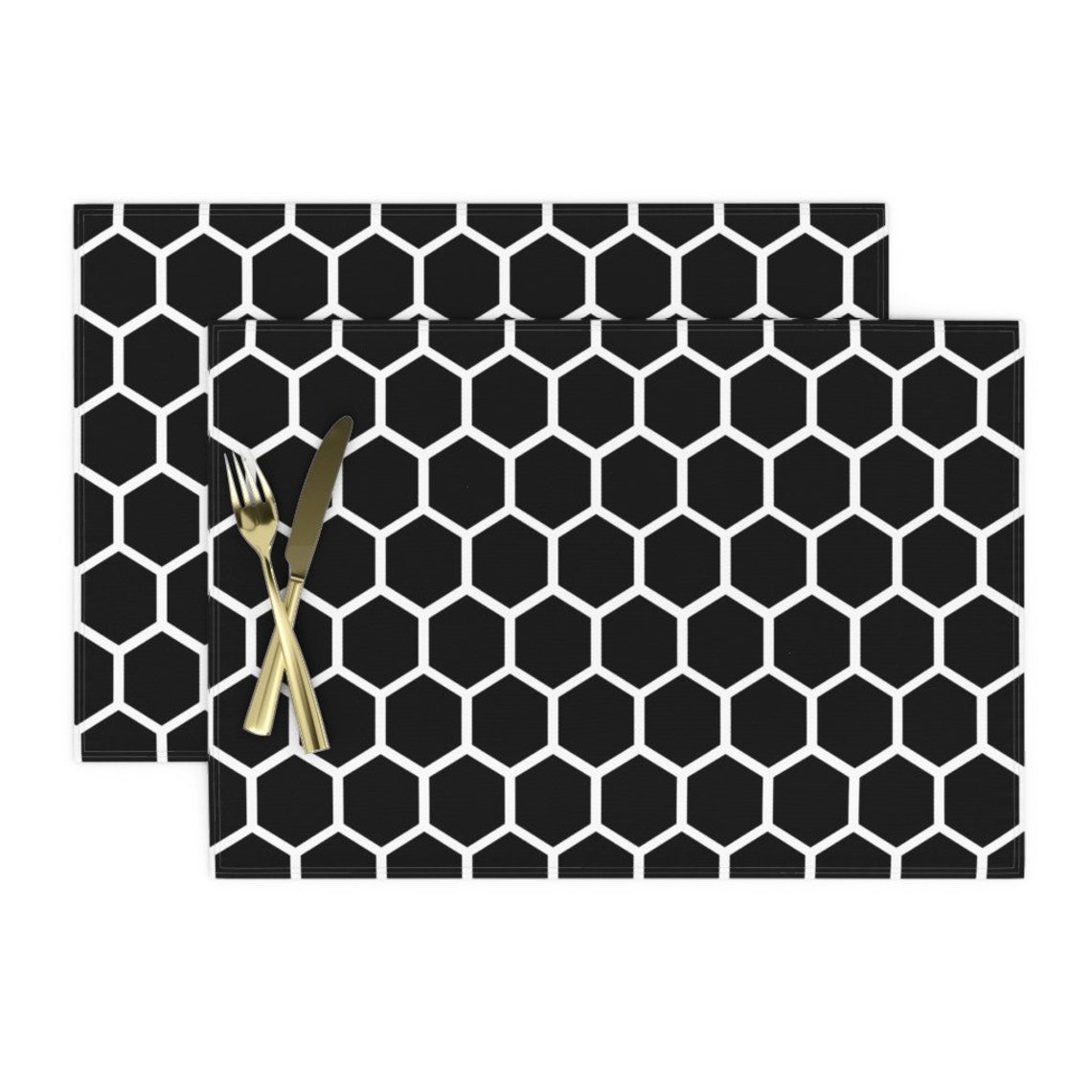Hexagon Placemats Set of 2 Pattern by mkokolo Etsy