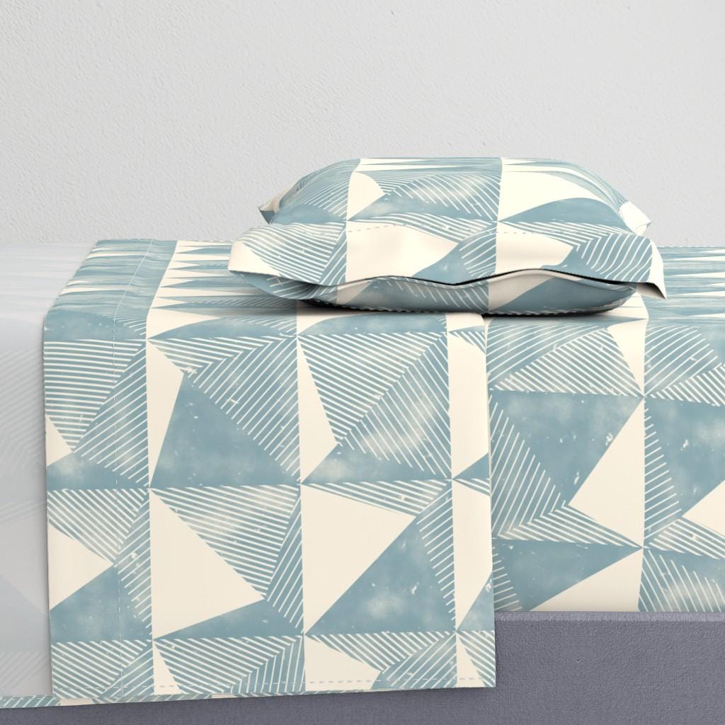 Abstract Sheet Set Abstract Sheets - Peaks in Blue by House_of_haricot - Geometric Cheater ...