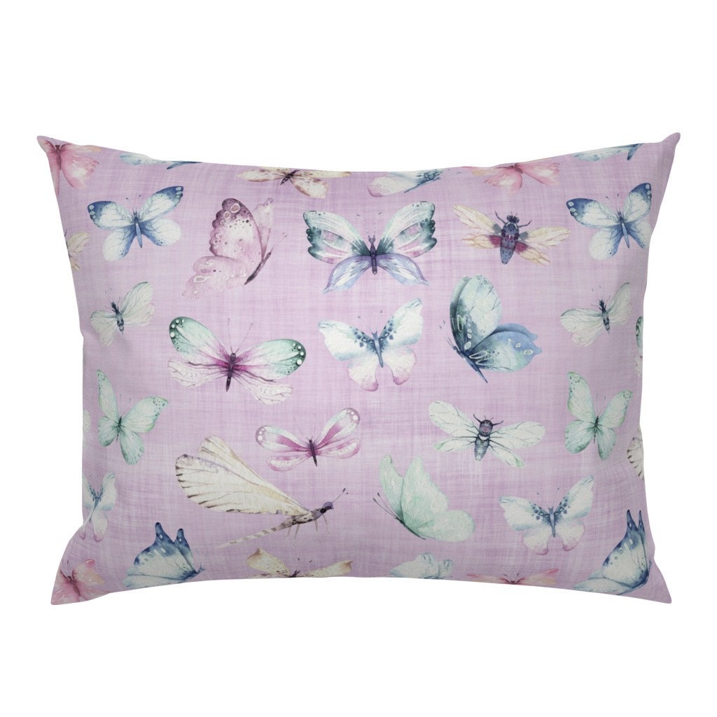Butterflies On Lilac Pillow Sham Butterfly Lilac by Etsy