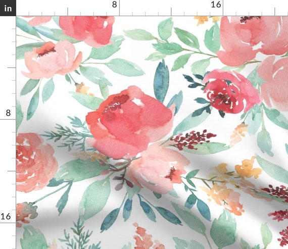 Butterflies Placemats Watercolor Floral Cloth Placemats by Spoonflower Set of 4 - Butterfly Floral-blue by crystal/_walen