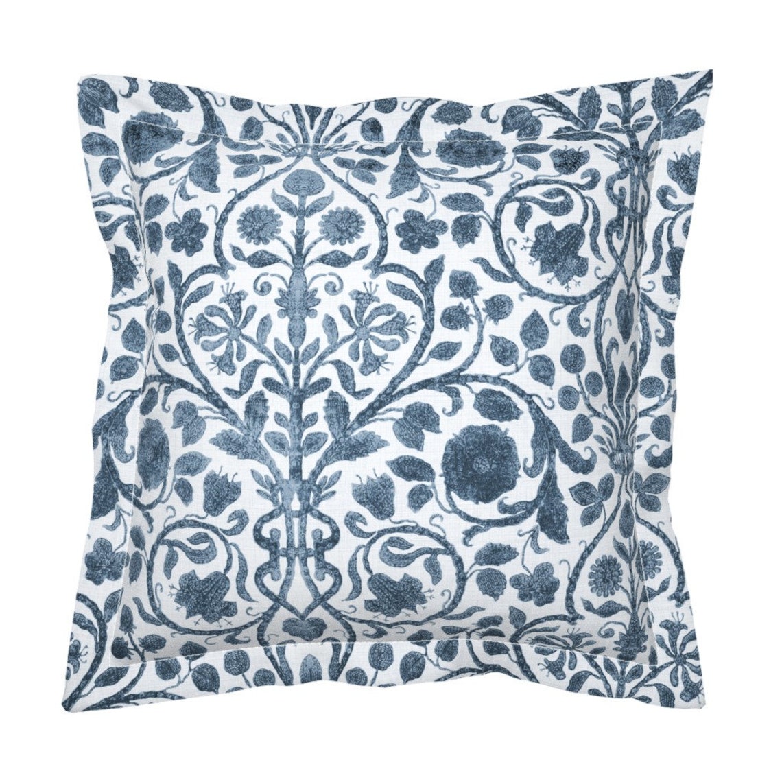 Delft Blue Pillow Sham Provence Toile Blue and White by Etsy