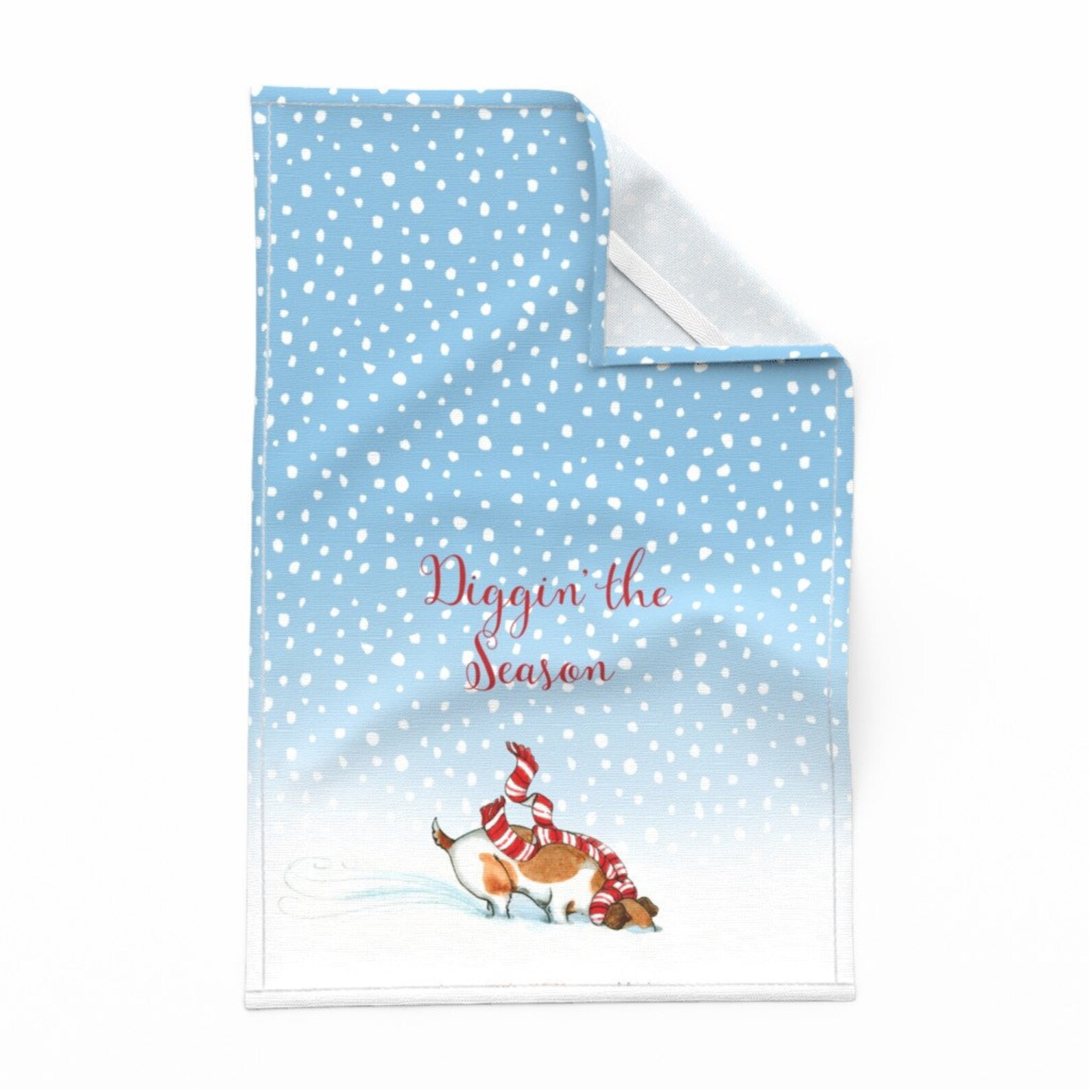 Russell Diggin Christmas Tea Towel - Diggin' the Season Towel by Sherri_bb - Holiday ...