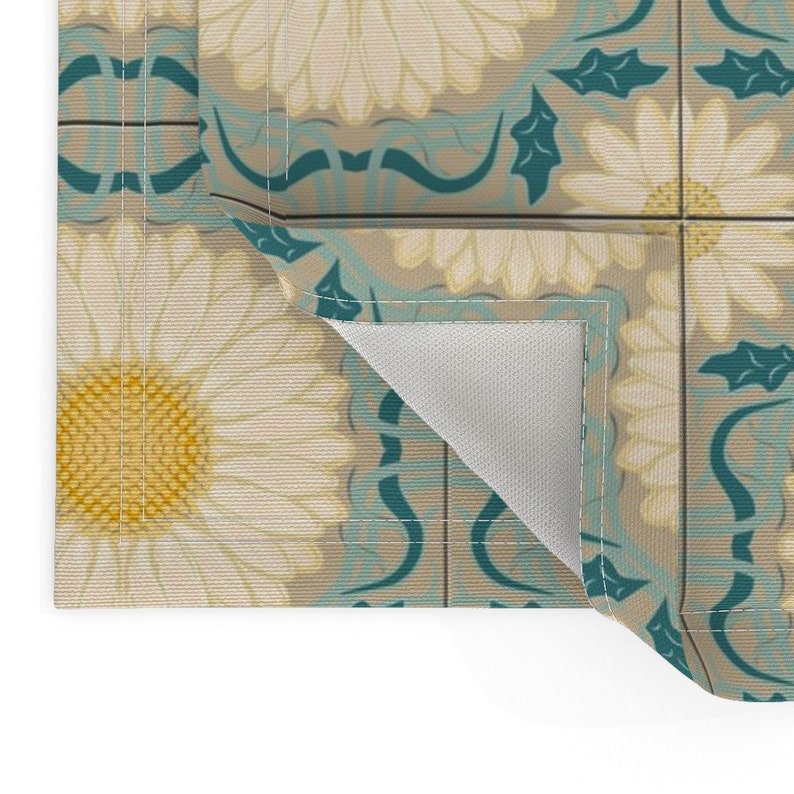 Floral Placemats set of 2 Spanish Floral Tile by Etsy