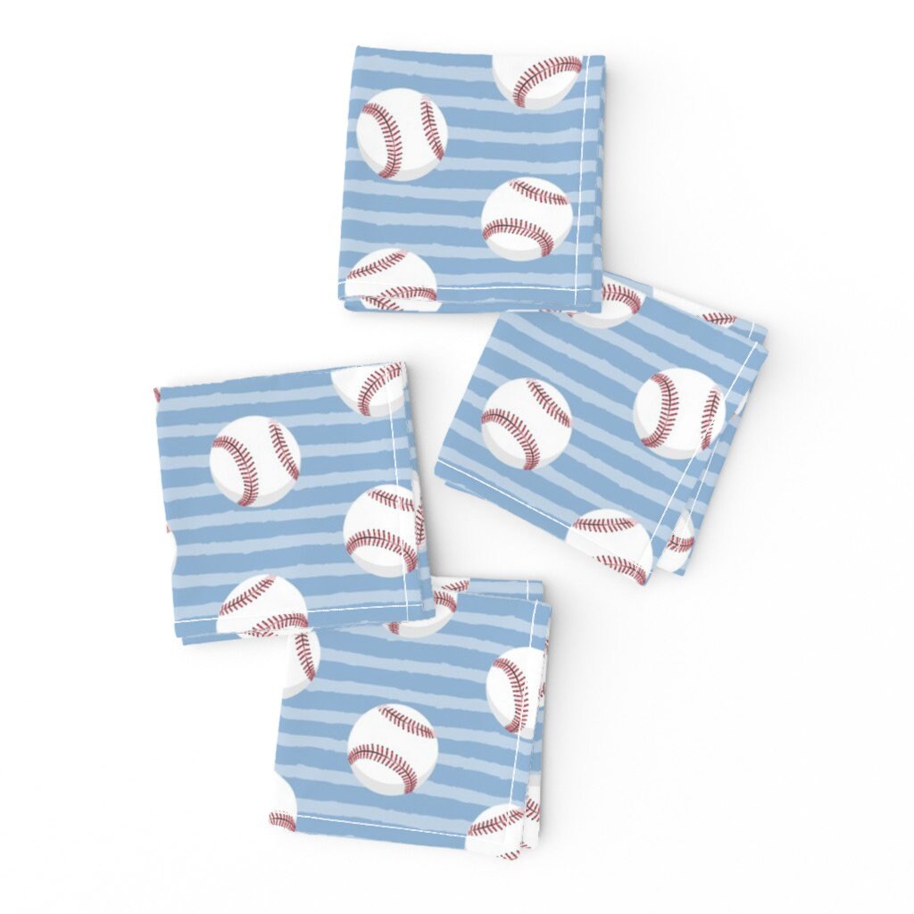 100 Pack Baseball Party Disposable Paper Napkins Set 13 x 13 Inch Sports Decorative Guest Towels Dinner Napkin for Sport Themed Party Birthday Party And Other Party Table Decor Supplies 