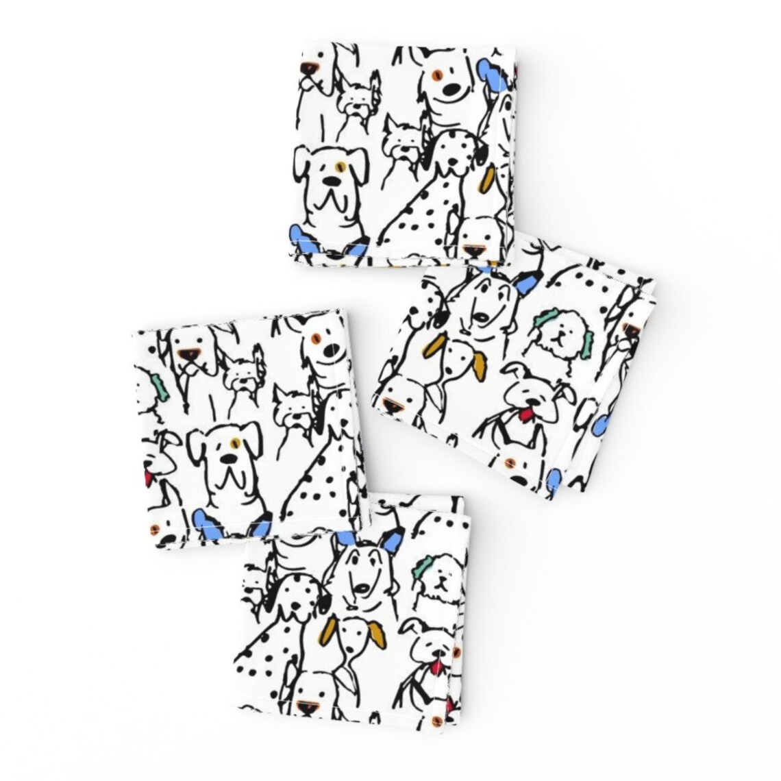 Dogs Cocktail Napkins Set of 4 Color Pop Dogs by Etsy