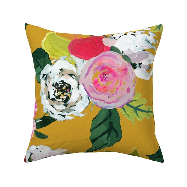 Mustard Throw Pillow Etsy