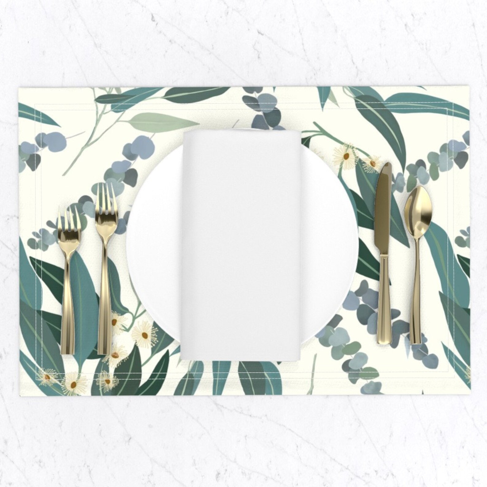 Muted Sage Green Placemats set of 2 Eucalyptus Light by Etsy