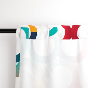 Colorful Circles Curtain Panel - Bright Graphic Serpentine 80s 90s Retro Custom Curtain Panel - Swirls And Curls by alchemiedesign - image 5