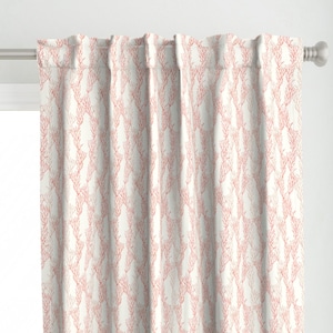 Coastal Coral Curtain Panel - Coral Mermaid by littlearrowdesign - Ocean Nautical Beach Pastel Sea Life Custom Curtain Panel by Spoonflower