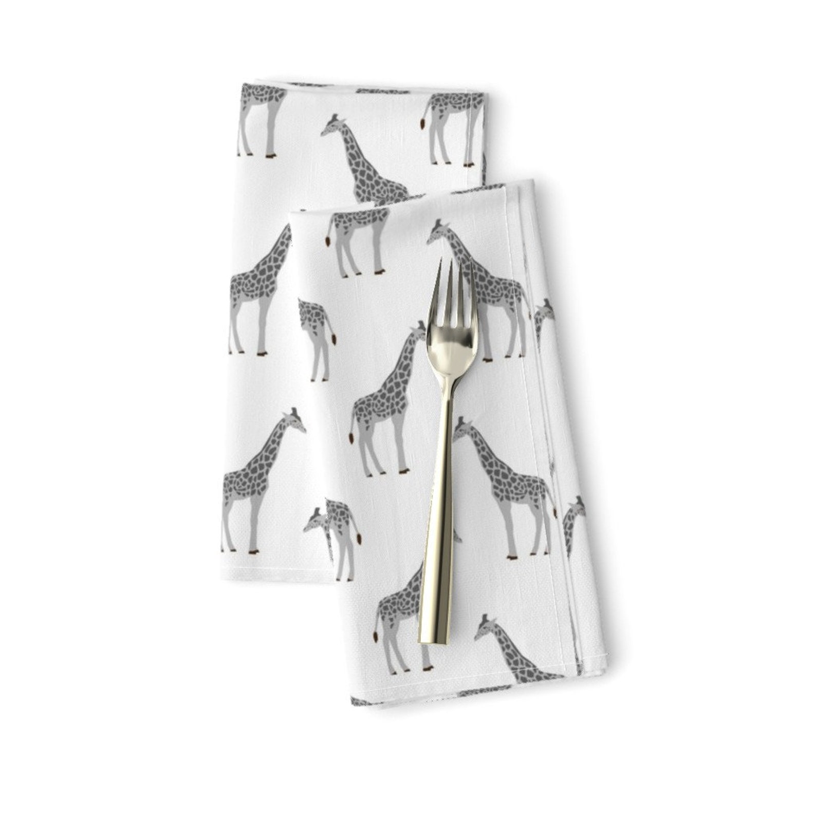 Giraffe Dinner Napkins Set of 2 Giraffe Fabric by Etsy