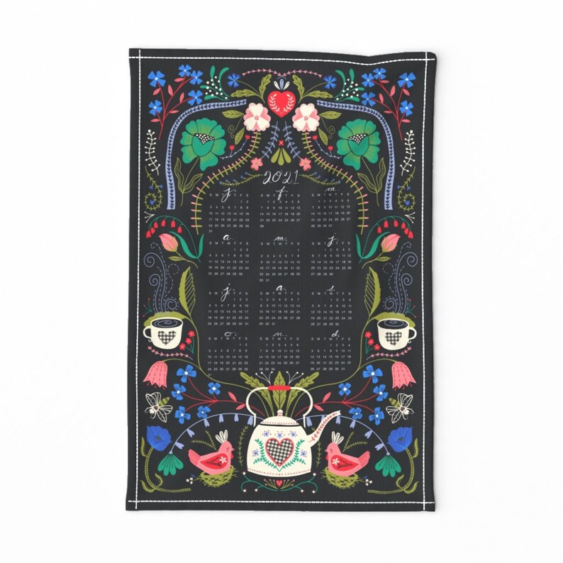 Spoonflower Tea Towel Tea Towel Calendar 2021 2021 Calendar Linen Cotton Spoonflower Tea Towel Tea Towel Calendar 2021 2021 Calendar Linen Cotton