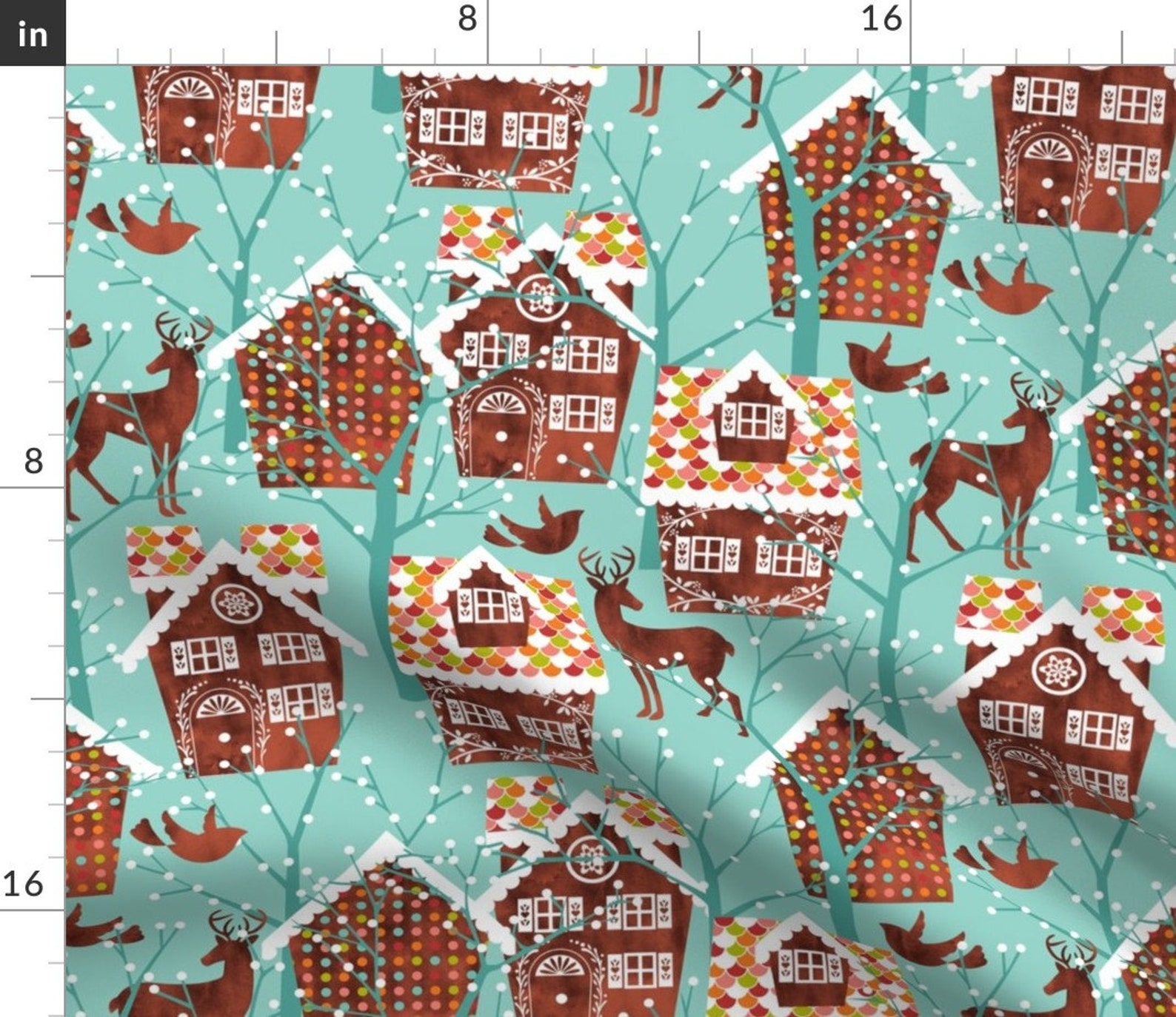 Gingerbread House Placemats set of 2 Gingerbread Houses by Etsy