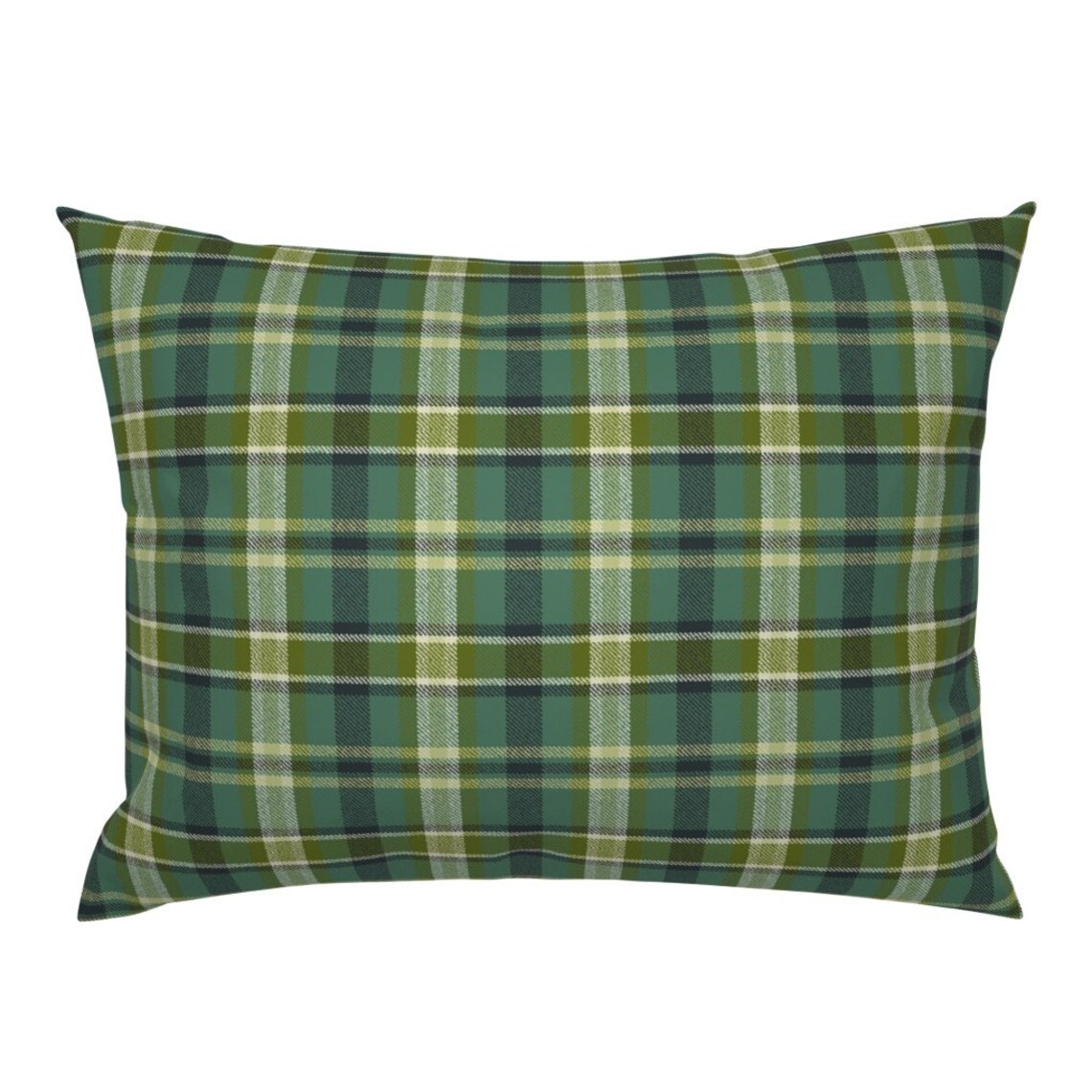 Tartan Pillow Sham Soothing Celtic Green Plaid by lisakling Etsy