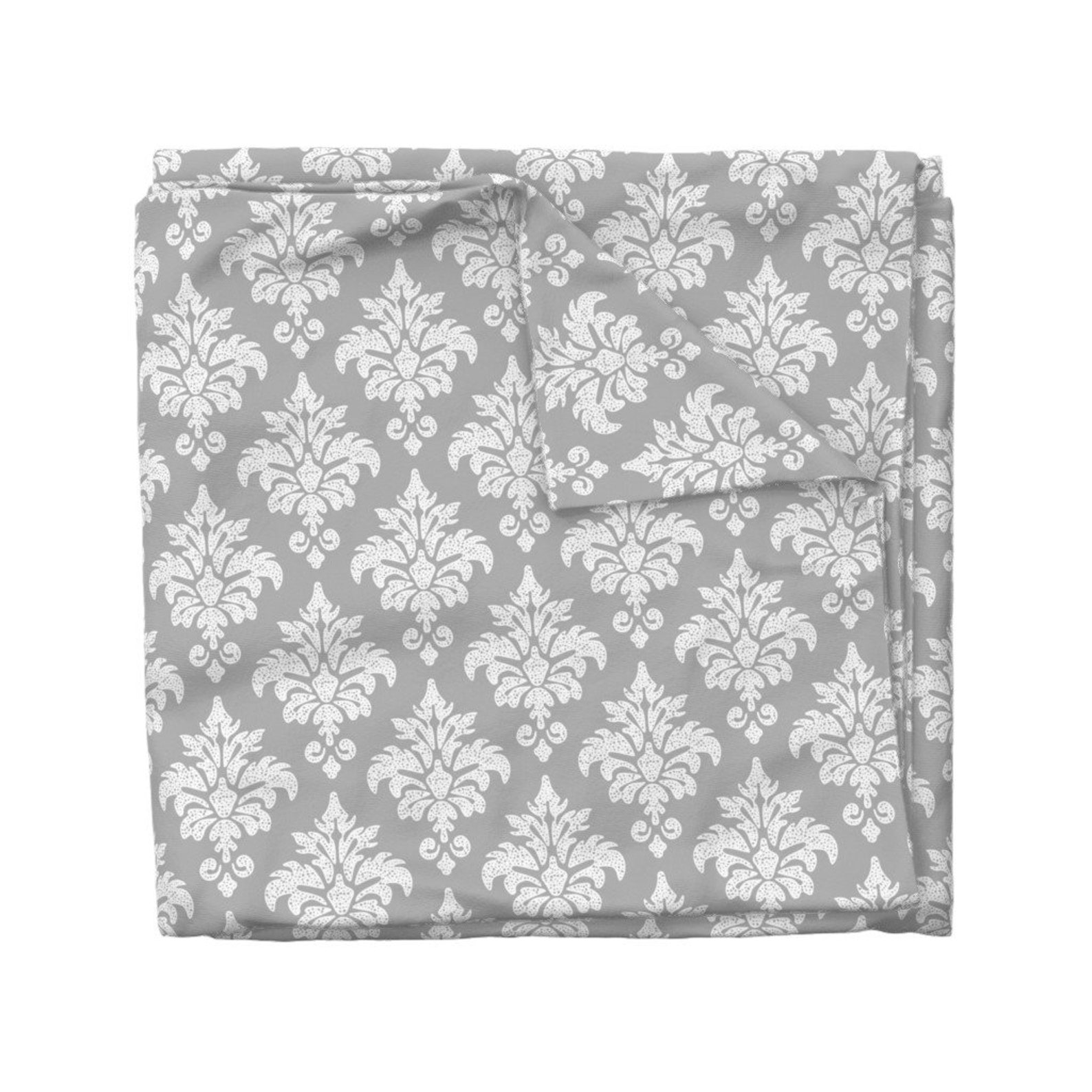 Damask Duvet Cover Spotty Damask Design by Curly_pat Gray Etsy
