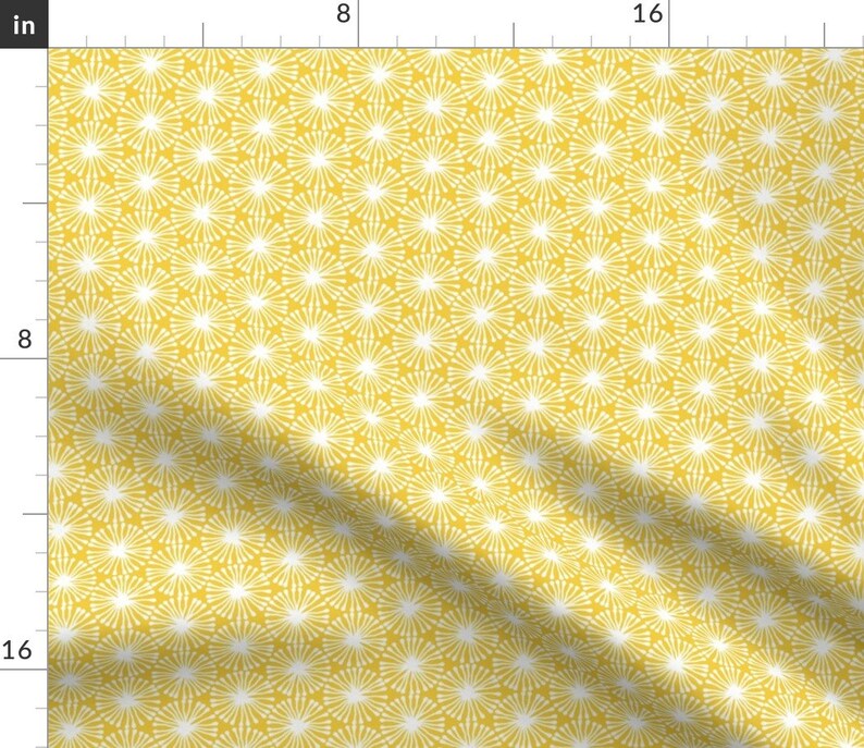 Flower Table Runner Geometric Dandelion Sunshine Round Floral Sunny Cotton Sateen Table Runner by Spoonflower Rounds by fleabat