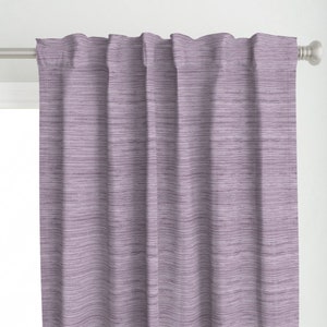 Mauve Linen Curtains Custom Size 55''/140 Cm Wide. Pastel Purple