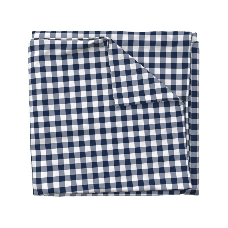 Navy Gingham Duvet Cover 1 Navy & White Gingham Check Etsy