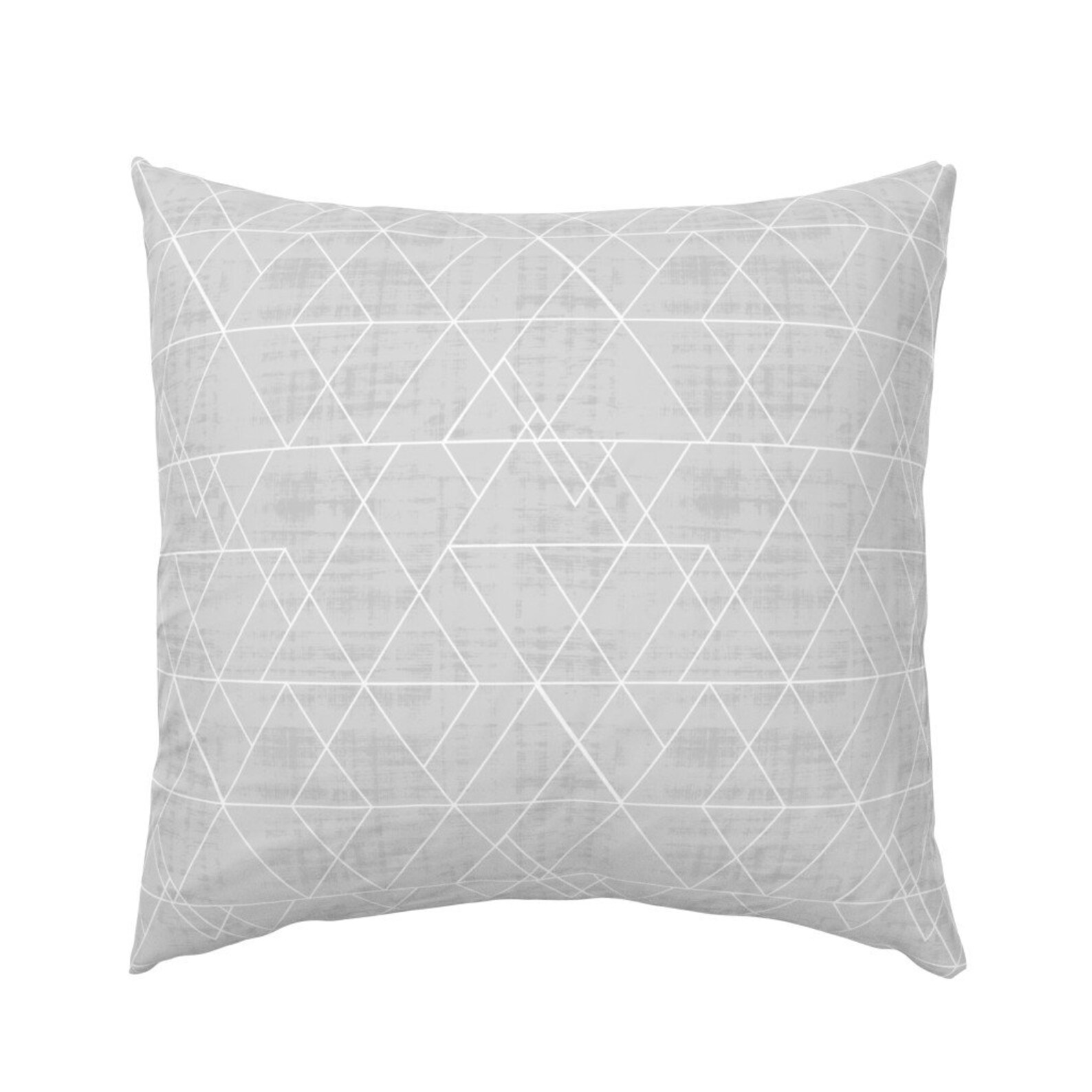 Mod Geometric Pillow Sham Mod Triangles Gray by Etsy